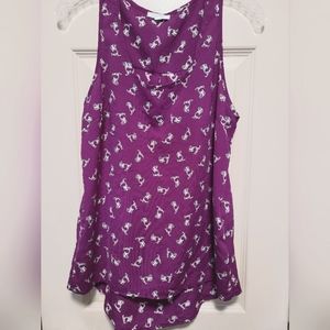 Pleione Scooter Print Sleeveless Top